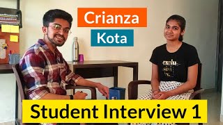 Crianza Hostel Kota  Student Interview 1 Naina  Allen kota Rajasthan Kota coachings Rajasthan [upl. by Millar]