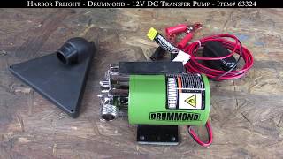 21 Harbor Freight Review  Drummond 12V DC Transfer Pump  Item 63324 [upl. by Xena]