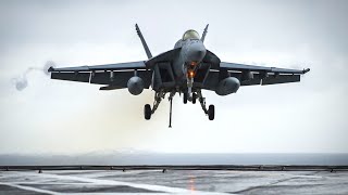 Aircraft Carrier • Flight Operations at Sea Takeoff and Landing • US Navy Ship [upl. by Iatnwahs767]