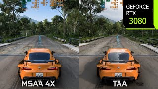 Forza Horizon 5  1440p TAA vs MSAA 4X  GraphicsPerformance Comparison  RTX 3080  i7 10700F [upl. by Hudis556]