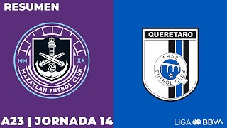 Resumen y Goles  Mazatlán vs Querétaro  Liga BBVA MX  Apertura 2023  Jornada 14 [upl. by Elolcin]