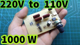 220V to 110V without transformer  Adjust AC voltage [upl. by Samuela]