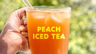 How To Make Peach Iced Tea  The Best Fresh Cold Brew Drink [upl. by Monsour90]