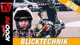 Die richtige Blicktechnik beim Motorradfahren  Motorrad fahren lernen 820 [upl. by Nuahsak154]