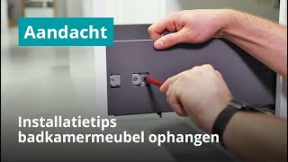 Badkamermeubel ophangen  Installatie tips [upl. by Thury397]