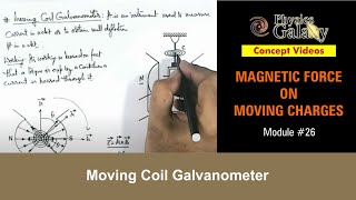 Class 12 Physics  Electromagnetic Force  26 Moving Coil Galvanometer  For JEE amp NEET [upl. by Keelia]