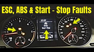 Volkswagen With Multiple Faults ABS ESC Start Stop Electronic Park Brake Power Steering [upl. by Ahcatan]