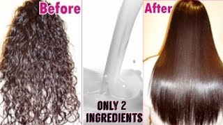 Permanent Hair Straightening at Home  Only Natural Ingredients  TipsToTop By Shalini [upl. by Jaunita]