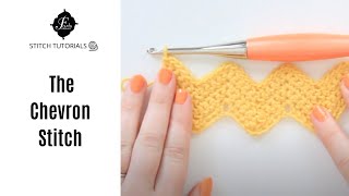 How to do a Chevron Stitch Crochet Basics [upl. by Rosco]