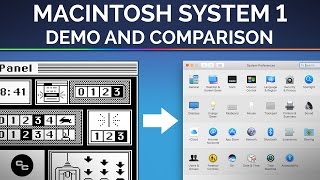 Macintosh System 1 1984  Demo and Comparison [upl. by Ikcin]