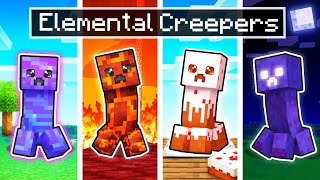 10 SECRET ELEMENTAL Creepers In Minecraft [upl. by Femi577]