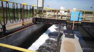 Grit removal at wastewater treatment plant [upl. by Loferski]