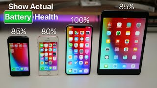 Show Actual iPhone and iPad Battery Health [upl. by Otilrac]