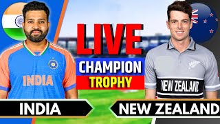 India vs New Zealand Match 12  Live Cricket Match Today  IND vs NZ  Champions Trophy [upl. by Tobie]