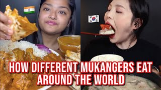 how different mukbangers eat around the WORLD [upl. by Flannery]