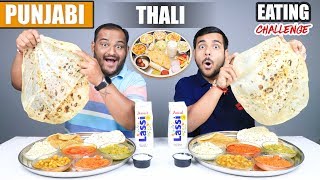 PUNJABI THALI EATING CHALLENGE  Veg Punjabi Food Eating Competition  Food Challenge [upl. by Georas628]