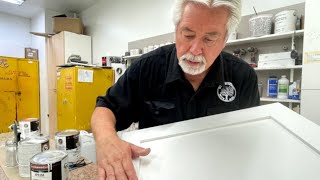 Spray Painting The Perfect White Finish For Cabinets [upl. by Zimmermann]