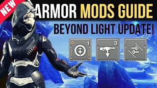 Destiny 2 ARMOR MODS GUIDE  HOW TO USE THEM  BUILD RECOMMENDATIONS [upl. by Erdnua]