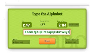 Type The Alphabet World Record  Typing Records  Typing Games  2020 [upl. by Aneehta91]