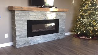 Weekend DIY fireplace build  ELECTRIC fireplace time lapse [upl. by Ynetruoc]