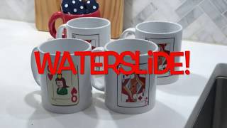 HOW TO USE WATERSLIDE DECAL ON A CERAMIC MUG [upl. by Eenrahc]