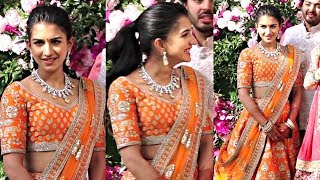 Ambani Family Choti Bahu Radhika Merchant Looks Beautiful At Akash Ambani  Shloka Mehta Wedding [upl. by Enaamuj]