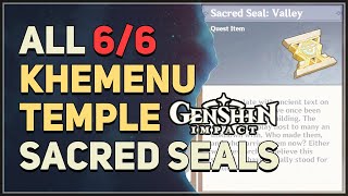 All Khemenu Temple Sacred Seals Genshin Impact [upl. by Ehcrop187]