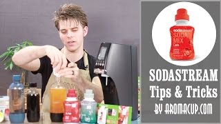 Sodastream Tips How to use SodaMix Flavors syrups [upl. by Ecertak]