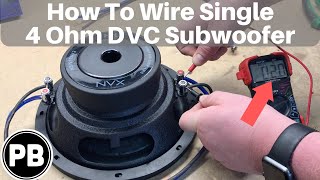 How To Wire DVC 4 Ohm Subwoofer [upl. by Ainer]