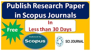 Scopus Journals Publish in Less than 30 Days  Fast Publication Scopus Journals  rapidpublication [upl. by Rovelli621]