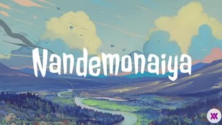 Japanese soft song • Nandemonaiya  Mone Kamishiraishi Mitsuha  Lyrics Video [upl. by Noah748]