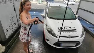 Private Life  Gina Gerson car washing with Mugur [upl. by Atteirneh58]