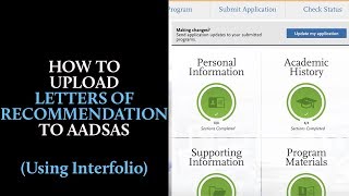 How to Upload Letters of Recommendation to AADSAS [upl. by Boote423]