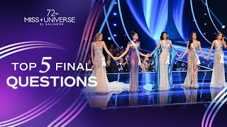 72nd MISS UNIVERSE  TOP 5 Final Questions  Miss Universe [upl. by Friedlander667]