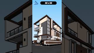 30x50 Triplex House Design ytshorts [upl. by Ayatnohs]