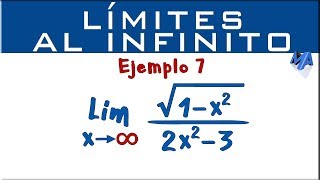 Limites al infinito  Ejemplo 7 [upl. by Eiramnwad]