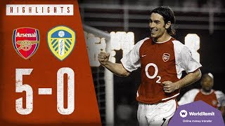 THIERRY HENRY SCORES FOUR  Arsenal 50 Leeds United  Classic highlights  2004 [upl. by Stillman]