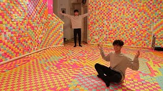 CRAZY STICKY NOTE PRANK ON FAMILY [upl. by Goebel]