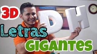 Cómo hacer letras en 3D Gigantes  DIY  Arte con Diego [upl. by Siana]