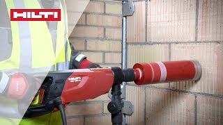 HOW TO use Hilti DD 150 coring tool for handheld dry drilling in masonry [upl. by Novhaj303]