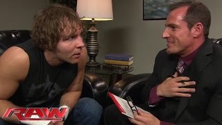 Dean Ambrose undergoes psychological evaluation Raw January 12 2015 [upl. by Acinomed]