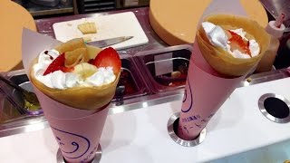 How they make Japanese Crepes in JAPAN [upl. by Lamaj]