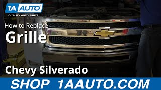 How To Replace Front Grille 0713 Chevy Silverado [upl. by Dorkas297]