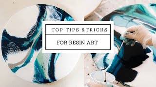 Top tips and tricks to create RESIN ART for beginners [upl. by Gilliette]