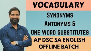 English Vocabulary  Synonyms  Antonyms  One Word Substitutes  Constable  DSCjansenglishacademy [upl. by Annahahs]