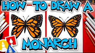 How To Draw A Monarch Butterfly [upl. by Akirret]