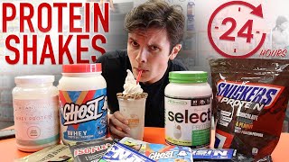 I Only Drank PROTEIN SHAKES For 24 HOURS PROTEIN POWDER REVIEW [upl. by Ahcsropal]