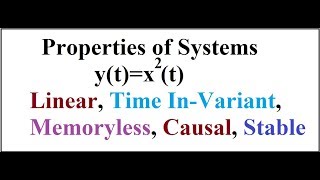 Properties Of Systems  Example 1 [upl. by Cadal]