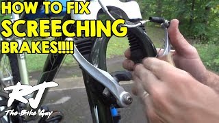 How To Fix Loud Squealing Screeching Bike Brakes [upl. by Mathi]