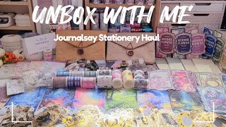 ASMR Unboxing  Huge Stationery Haul from journalsay [upl. by Koo]